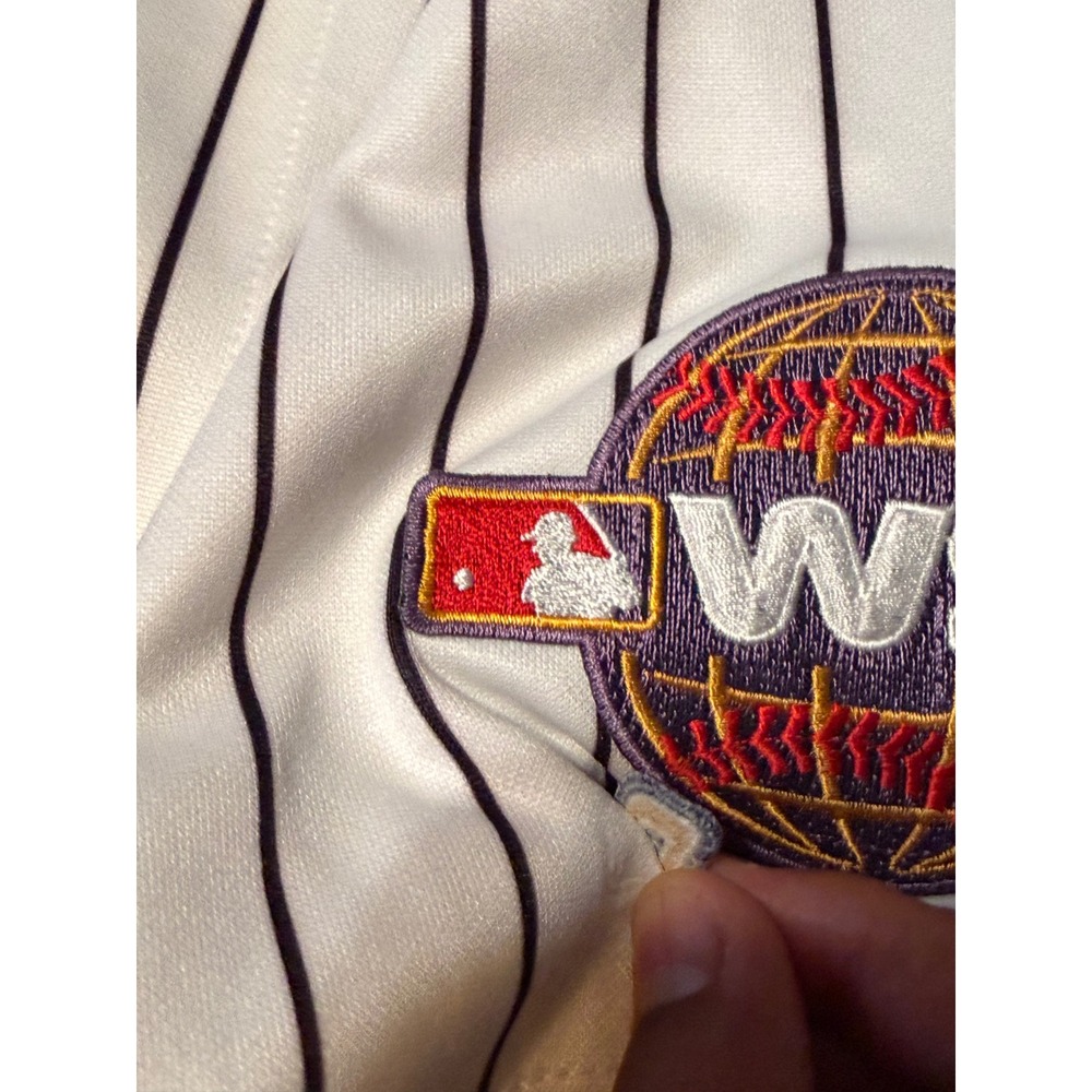 Majestic Chicago white Sox Jersey Mens XL Konerko 2005 World Series Pinstripe - Picture 9 of 15